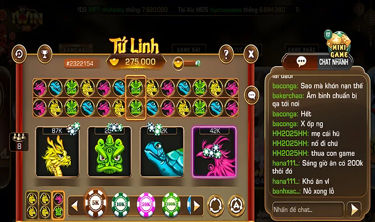 Tỷ Lệ Trả Thưởng Nổ Hũ Tứ Linh IWIN